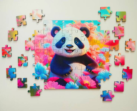 Puzzle drewniane – Yippee cutie – Panda – 70 el.