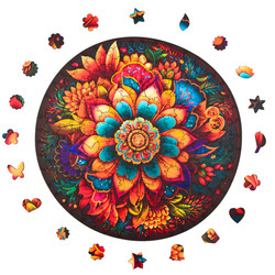 Puzzle drewniane – Peace and harmony – Kwiaty – 206 el.