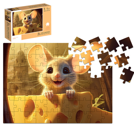 Puzzle drewniane – Yippee cutie – Myszka – 70 el.