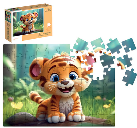 Puzzle drewniane – Yippee cutie – Tygrysek – 70 el.