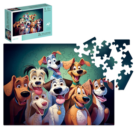 Puzzle drewniane – Dream Team – Psy – 50 el.