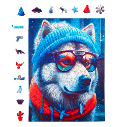 Puzzle drewniane – Cold is cool – Malamute Alek – 316 el.