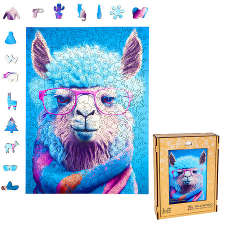 Puzzle drewniane – Cold is cool – Alpaka Krystyna – 316 el.