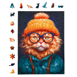 Puzzle drewniane – Cold is cool – Kot Giovanny – 316 el.