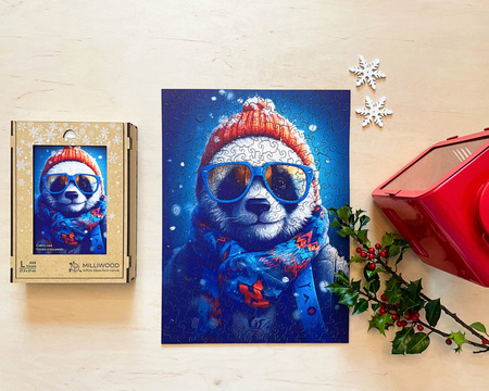 Puzzle drewniane – Cold is cool – Panda Cezary – 316 el.