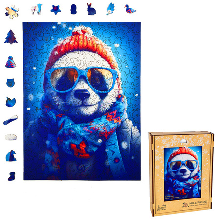 Puzzle drewniane – Cold is cool – Panda Cezary – 316 el.