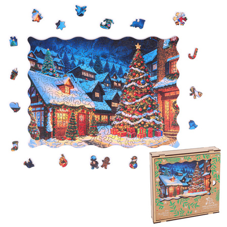 Puzzle drewniane – Christmas- Świąteczna wioska – 200 el.