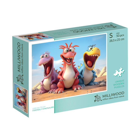 Puzzle drewniane – Dream Team – Dinozaury – 50 el.