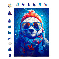 Puzzle drewniane – Cold is cool – Panda Cezary – 316 el.