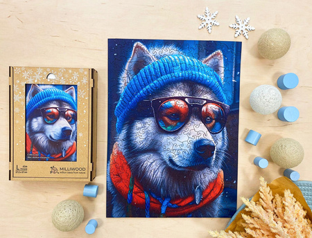 Puzzle drewniane – Cold is cool – Malamute Alek – 316 el.