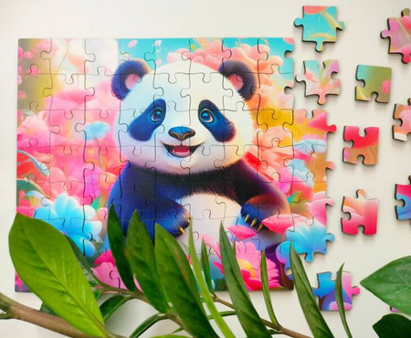 Puzzle drewniane – Yippee cutie – Panda – 70 el.