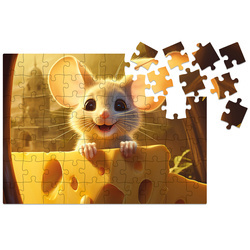 Puzzle drewniane – Yippee cutie – Myszka – 70 el.