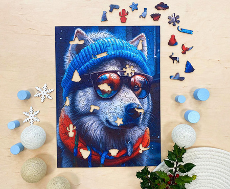 Puzzle drewniane – Cold is cool – Malamute Alek – 316 el.