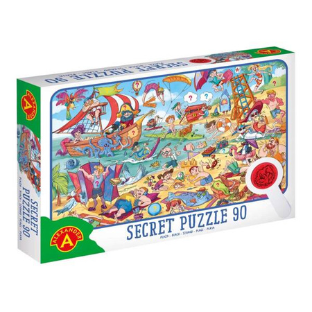 PUZZLE OBSERWACYJNE Z LUPĄ- 90 ELEMENTÓW/ PLAŻA