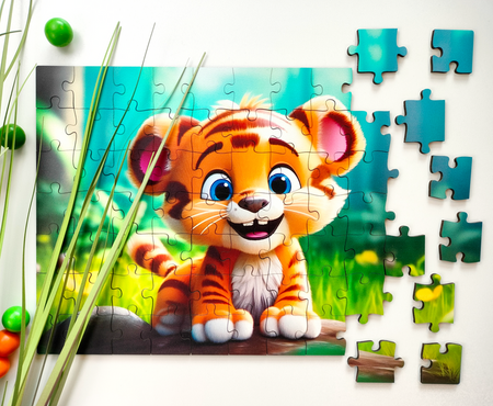 Puzzle drewniane – Yippee cutie – Tygrysek – 70 el.