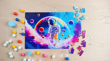 Puzzle drewniane – Galaxies – Astronauta – 150 el.