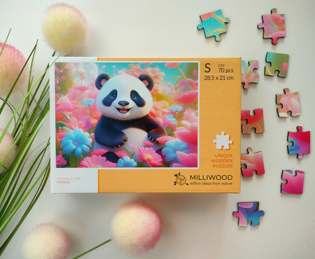 Puzzle drewniane – Yippee cutie – Panda – 70 el.