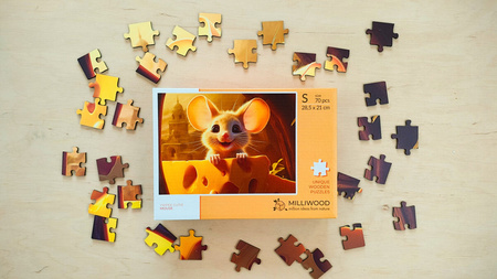 Puzzle drewniane – Yippee cutie – Myszka – 70 el.