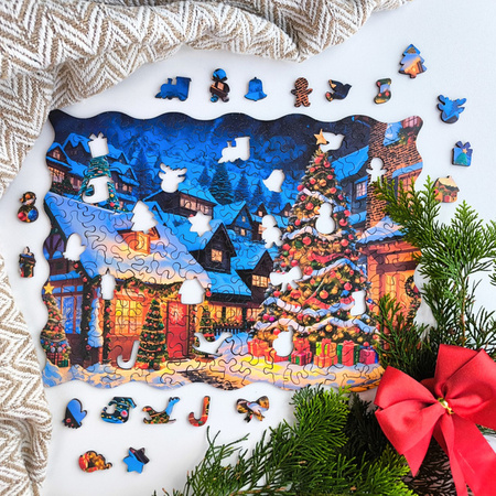 Puzzle drewniane – Christmas- Świąteczna wioska – 200 el.