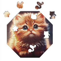 Puzzle drewniane – Hi, I’m little – Kotek Cali- 46 el.